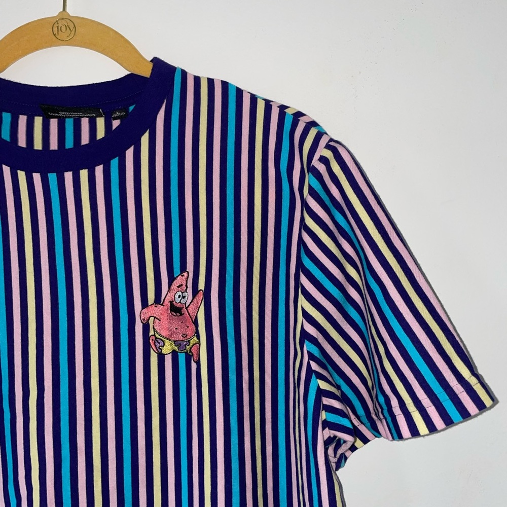 Patrick star embroidered Nickelodeon T-shirt striped SpongeBob